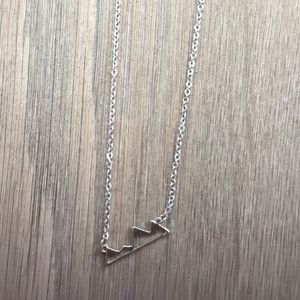 Mountain silver necklace